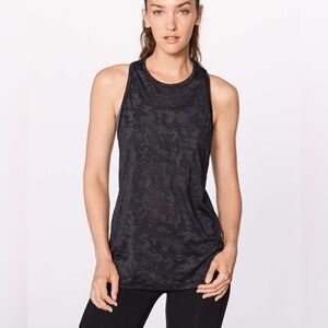 Lululemon Miles Ahead Tank Black Camo